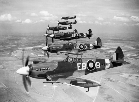 Spitfire in flight
