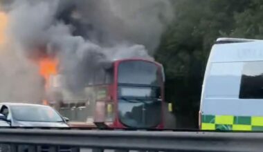 London bus fire latest as double decker goes up in flames near busy A406 | UK | News