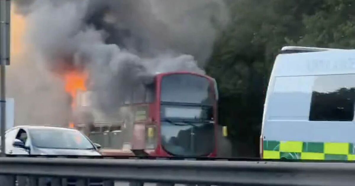 London bus fire latest as double decker goes up in flames near busy A406 | UK | News