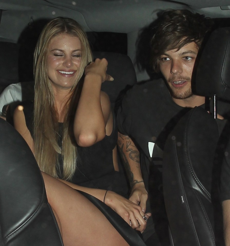 Louis Tomlinson and a woman in a car.