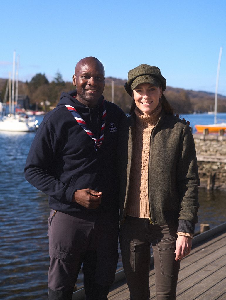 Kate Middleton with Chief Scout Dwayne Fields