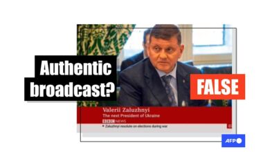 Alleged BBC News chyron on Ukrainian presidency is fake