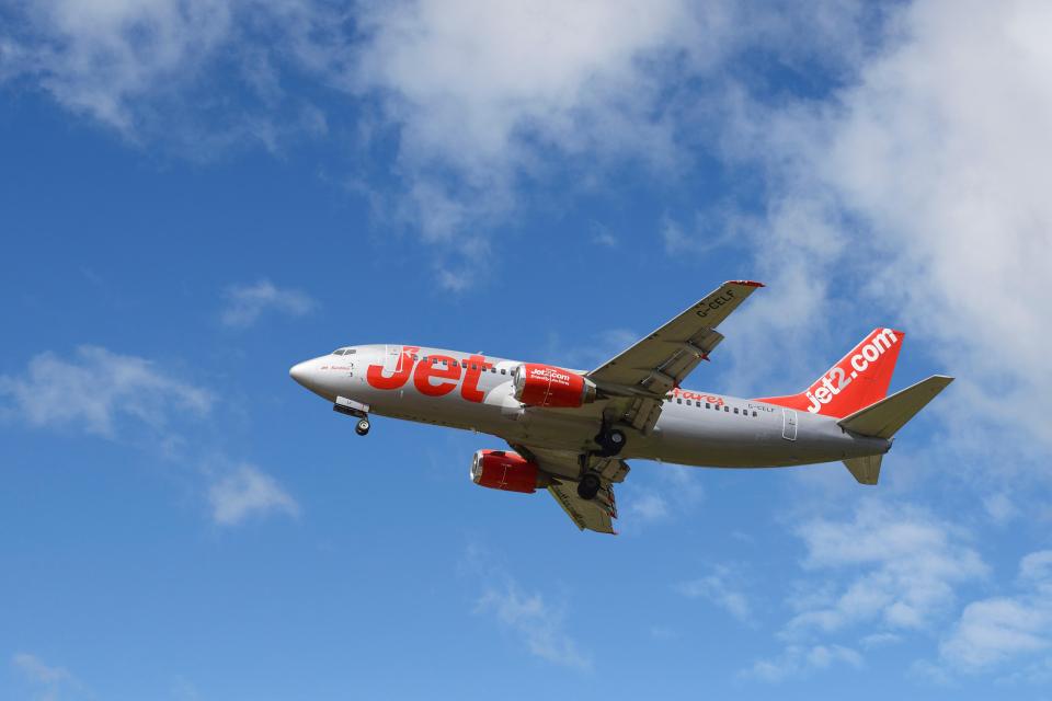 Jet2.com Boeing 737 on final approach.