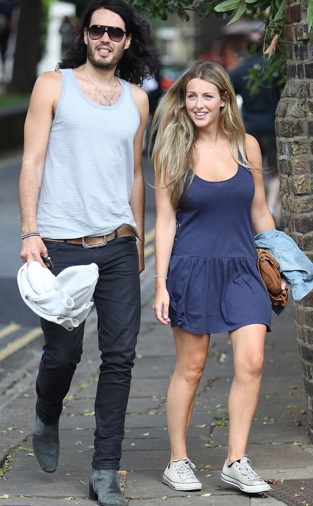 Russell Brand walking with Laura Gallacher in 2017. Brand was fresh from his splitting up with American singer Katy Perry