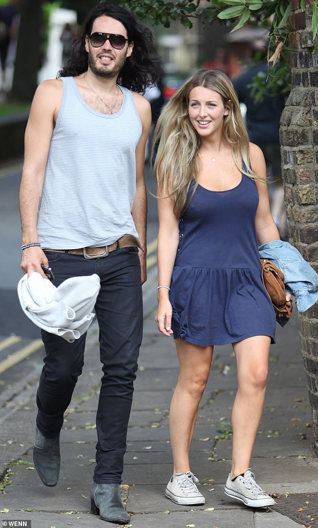 Russell Brand walking with Laura Gallacher in 2017. Brand was fresh from his splitting up with American singer Katy Perry