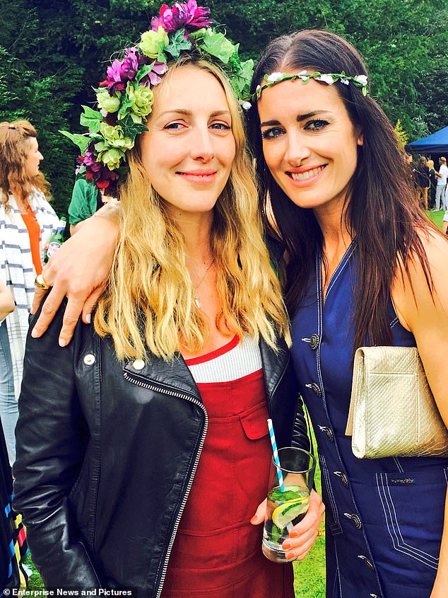 Laura Gallacher (left) with her sister Kirsty (right), who reportedly first introduced her to Brand when she was 19 years old