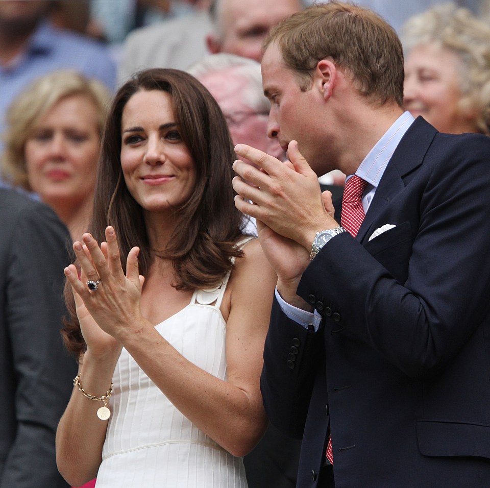 The Duke and Duchess of Cambridge at a Wimbledon tennis match.