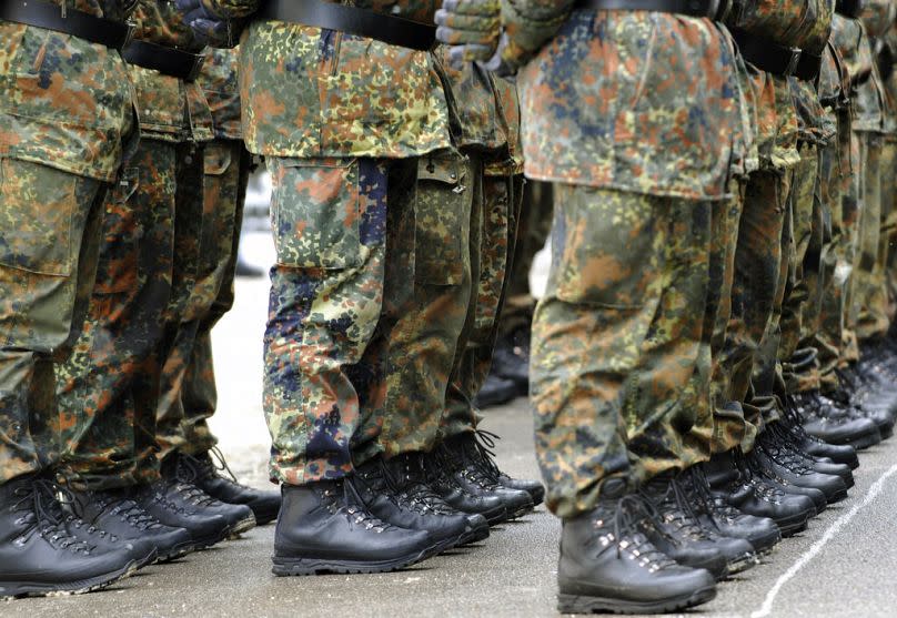 Soldiers on Thursday, March 11, 2010, in Bad Reichenhall, Germany.