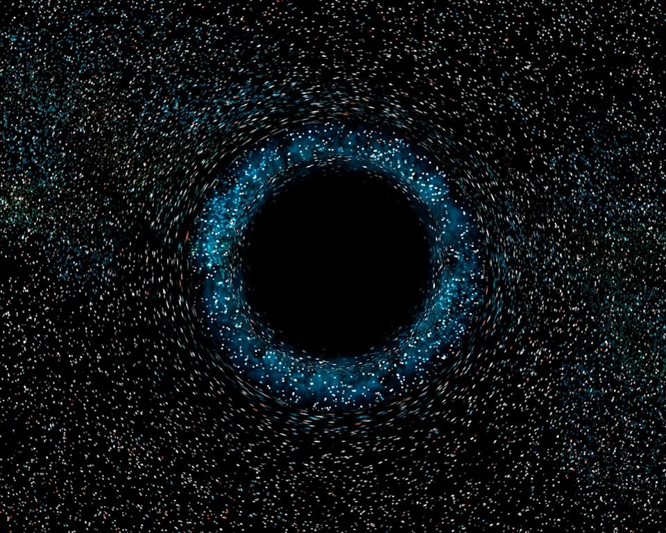 Artist's impression of a stellar-mass black hole.