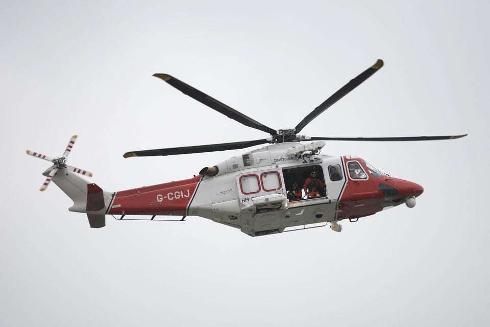 A Coastguard search and rescue helicopter (file photo)