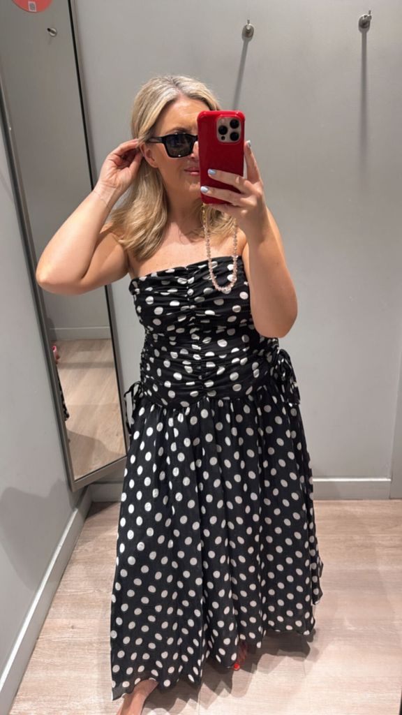 Leanne Bayley polka dot dress
