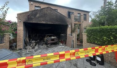 Lithium-ion battery-related fires are occurring at a rate of one every four days in NSW (pictured a house in Sydney's eastern suburbs following a lithium battery fire)
