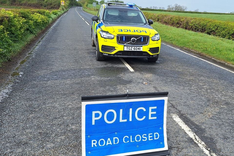 The Portaferry Road was closed following a serious road traffic collision. Photo: Pacemaker