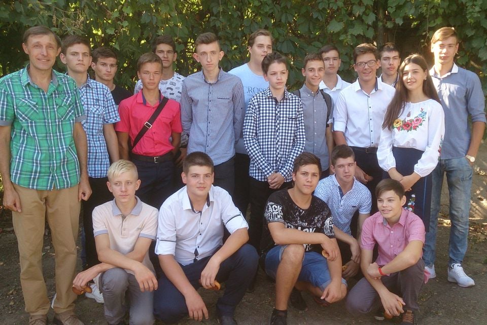 Dmytro and his students