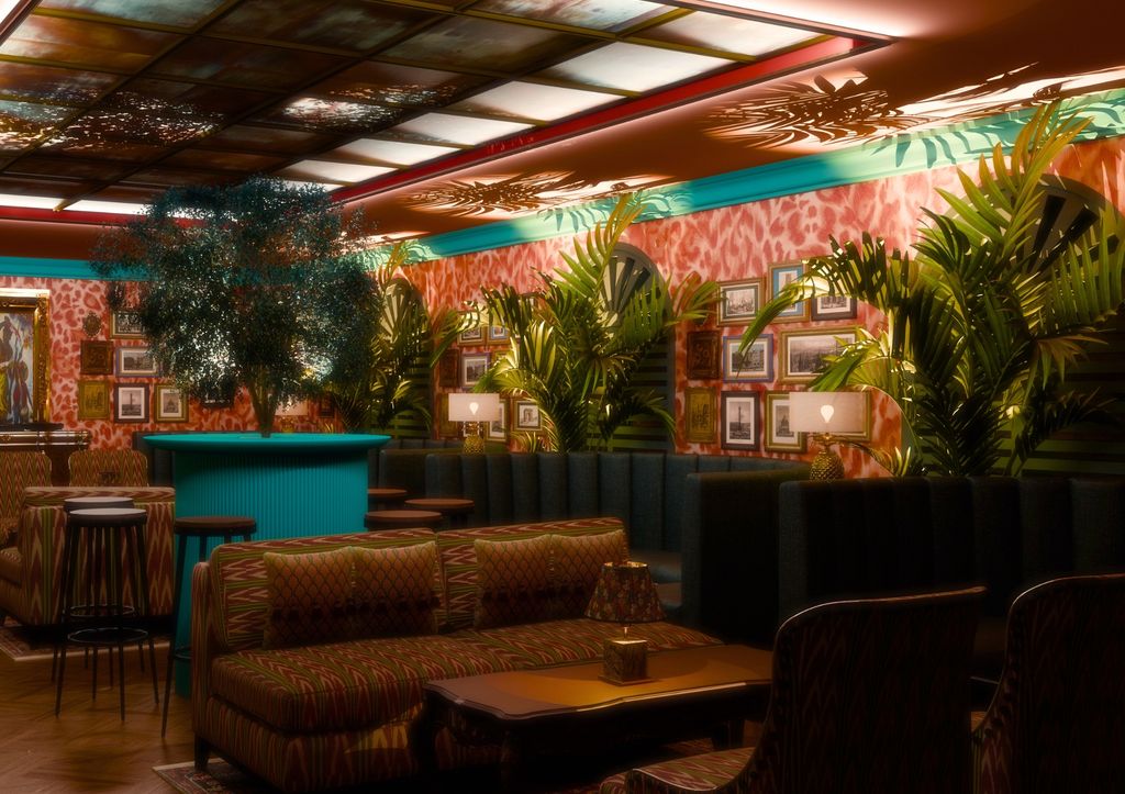 Gallery club's Cubanista room