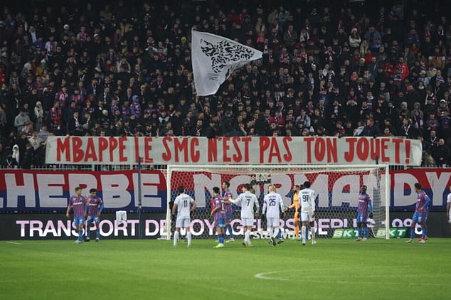 Caen's fans have been protesting against Mbappe's ownership throughout the season