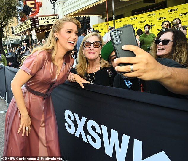 Last month, Blake was also accused of beefing up the crowd at the premiere after she was seen posing for a selfie with Laurie Feig, the wife of Another Simple Favor director Paul