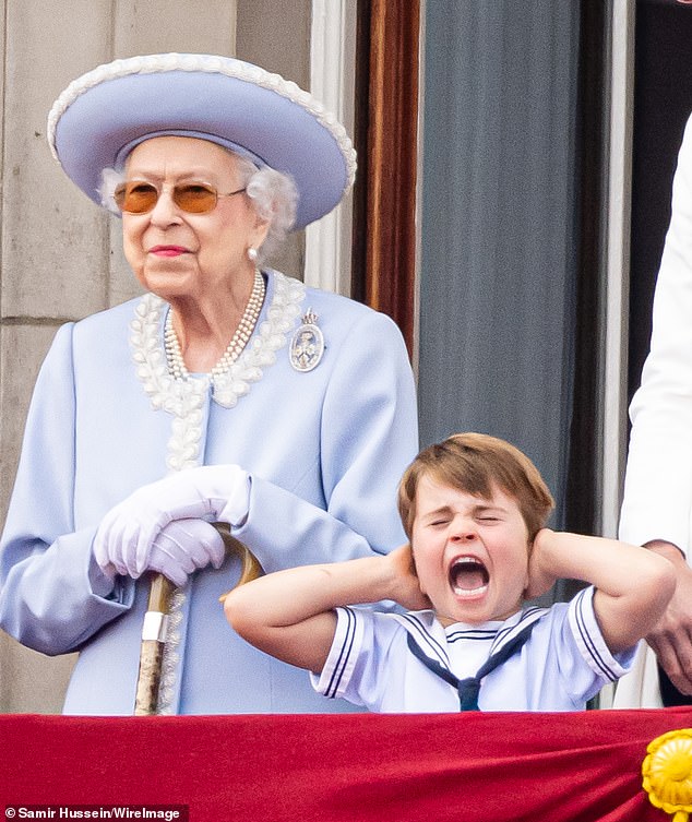 Louis put on a dramatic display alongside Queen Elizabeth during Trooping The Colour in 2022