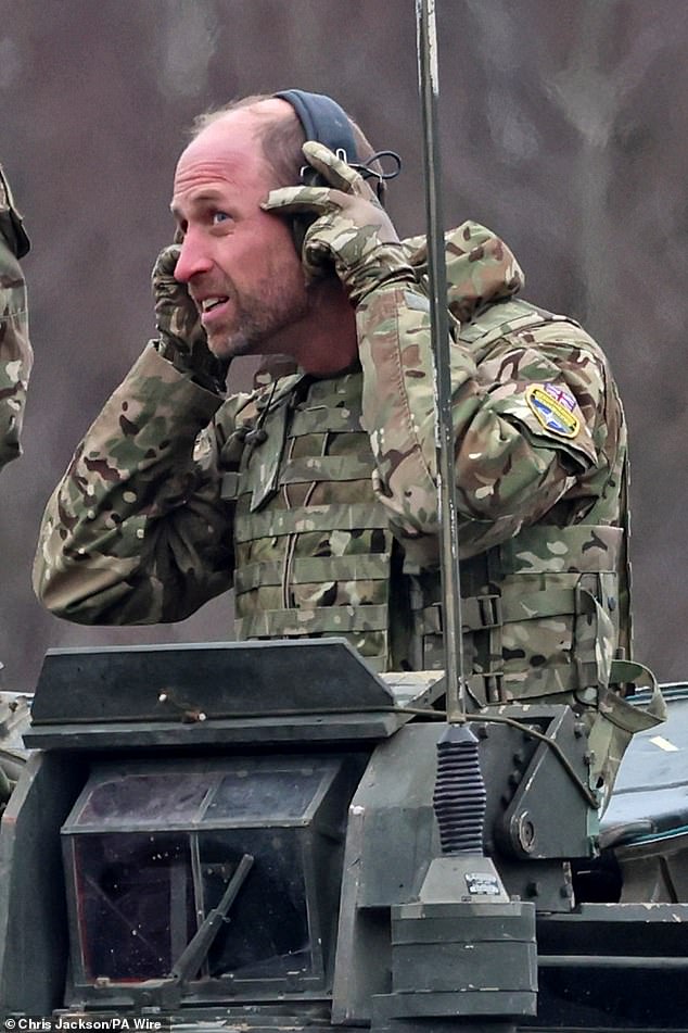 The Prince of Wales was seen last month in a Warrior tracked armoured vehicle in Estonia