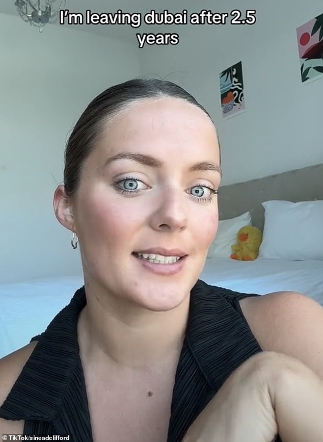Sinead Clifford shared on TikTok a video about departing the UAE city