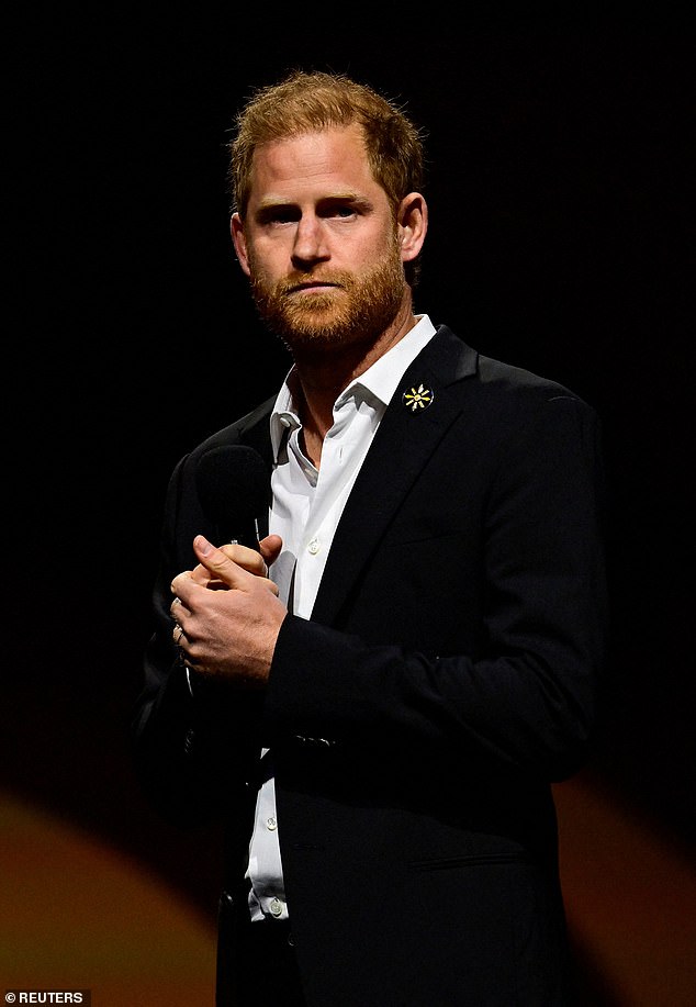 Prince Harry at the closing ceremony of the Invictus Games in Vancouver in February