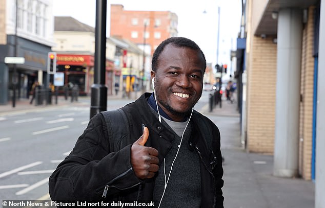 Davis Belcoe, 36, now calls Newcastle home after he moved from Ghana one month ago to study drama in Sunderland