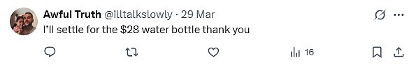 Six cans of beers like Stella Artois and White Claw as well as Red Bull cost $80 (£61), causing outrage online (some comments pictured above)