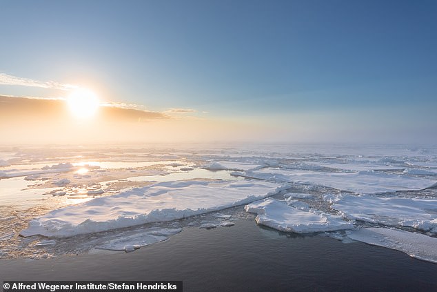In the Beaufort Gyre, northeast of Alaska, 'perennial ice' (ice that survives from one year to another) used to last for years. But this changed at the beginning of the 21st century when warmer waters made it less likely that ice would survive its passage though the south of the gyre