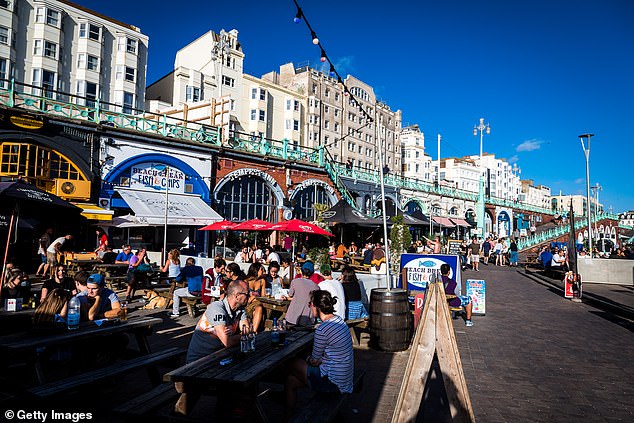 A general view of the seafront in Brighton