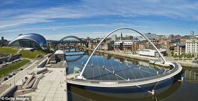 A view of Newcastle city centre along the River Tyne