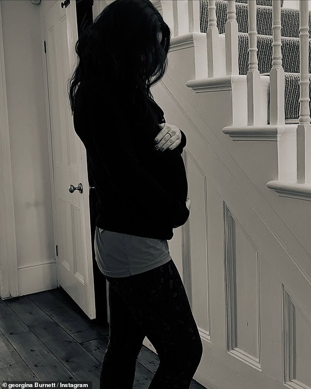 Georgina shared the 'news' with her fans on Instagram on April 1, alluding to a pregnancy announcement by cradling a bump under her jumper