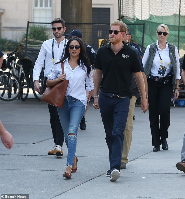 Jason Knauf (left) when they appeared as a couple for the first time at the Invictus Games in Toronto, Canada