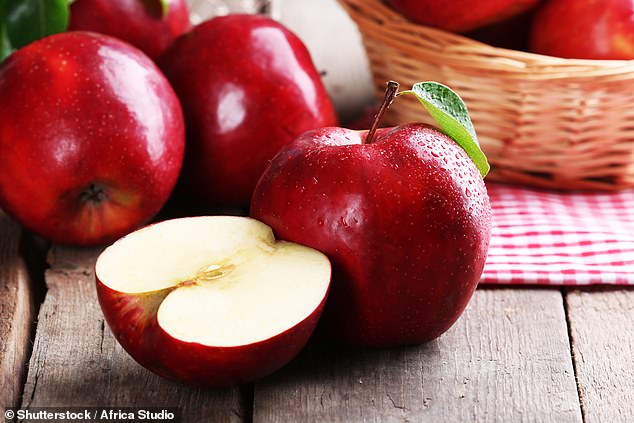 The second superfood on her list were apples because they contain quercetin which is an antihistamine (stock image)