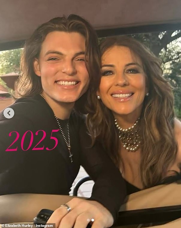 The Bedazzled star took to Instagram to share a sweet throwback snap and message to her only son, who she shared with the late Steve Bing
