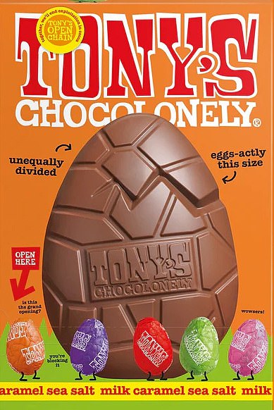 Tony's Chocolonely has recalled their milk chocolate and caramel sea salt 242g Easter Eggs with a best before date of June 2025