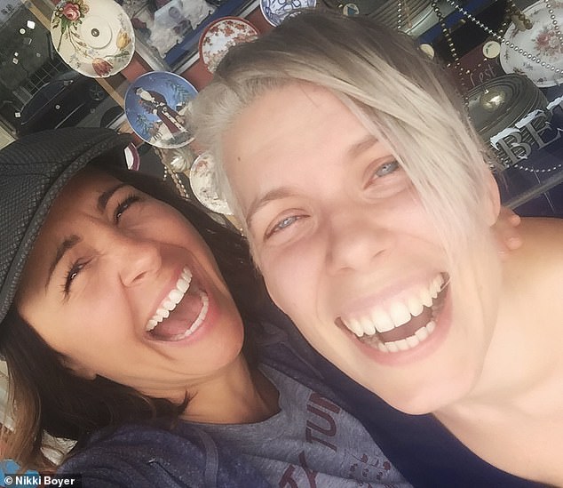 Best friends of almost 20 years, Nikki and Molly (right), who spent her last few years deliberately seeking out men for what she called ‘sexcapades’