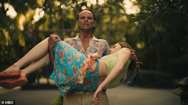 Rick starts carrying Chelsea's body away, but the hotel's security guard Gaitok (Tayme Thapthimthong) shoots him in the back
