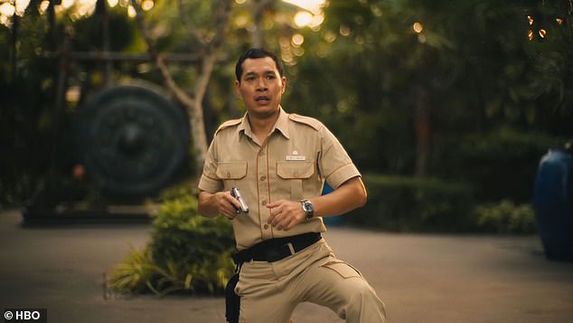 The owner's security comes back and fires shots at Rick as Gaitok grabs the gun and runs out of the security office