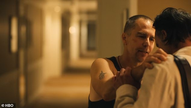 Rick says he has to catch a plane as Frank chases him in the hallway as Frank tries to talk him into staying