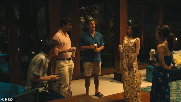 Back at the Ratliff villa, Timothy starts preparing drinks in the blender with the pong pong tree fruit seeds still in the blender