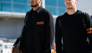 Jude Bellingham (left) arrived in London along with his Real Madrid team-mates on Monday