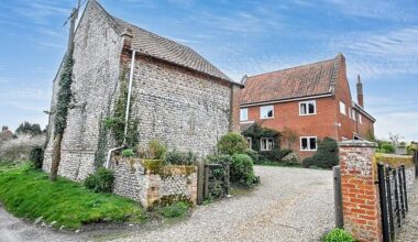 A spacious six-bedroom property in Thornage has gone on the market for £800,000 - with an unusual surprise inside