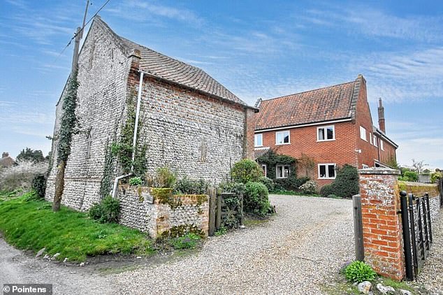 A spacious six-bedroom property in Thornage has gone on the market for £800,000 - with an unusual surprise inside