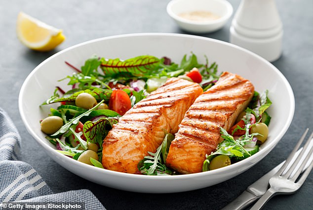 Fatty acids and omega-3 molecules in fish can reduce inflammation in the body help maintain blood vessels