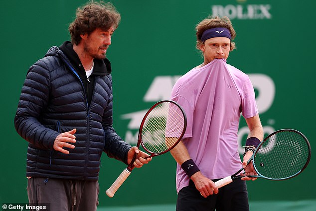Marat Safin, left, has joined Andrey Rublev's coaching team and could help his fellow Russian