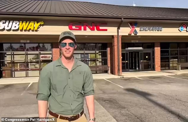 Rep. Pat Harrigan (R-N.C.) wants to kick GNC stores off of U.S. military bases. He is proposing a bill aimed at ensuring stores on installations are vetted for their national security threat level