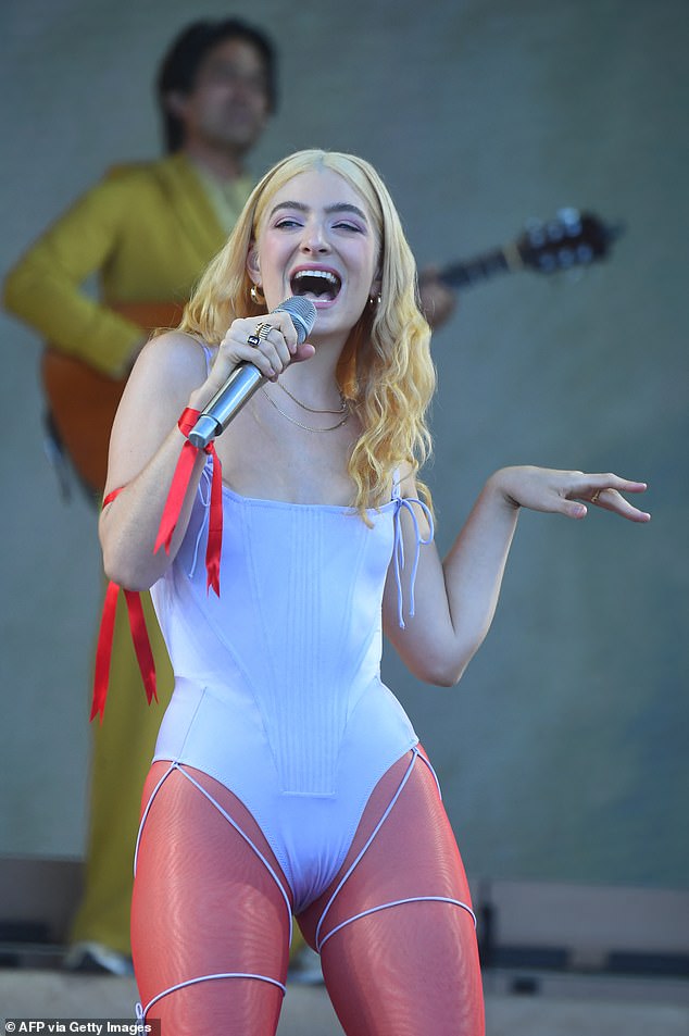 Fans have been long awaiting next music from the Royals singer; pictured performing at Glastonbury in 2022