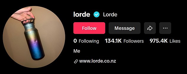 Her TikTok and Instagram profile photos were also given a refresh, with both bearing an image of a colorful water bottle