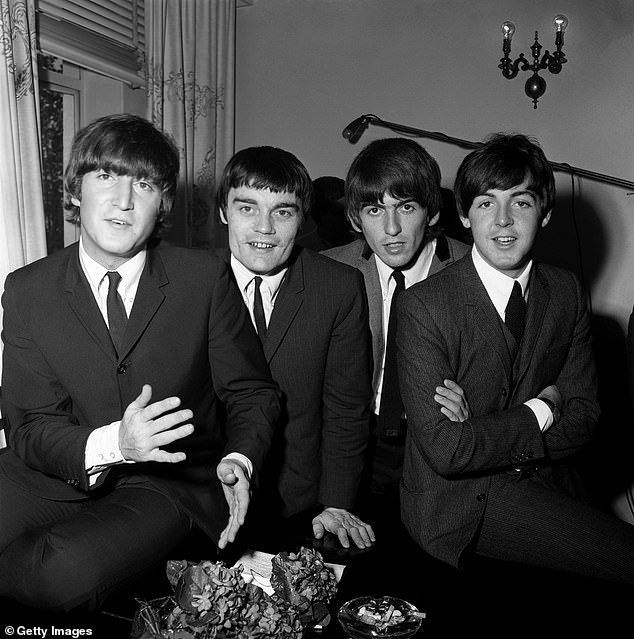 Jimmie Nicol (second from left) posed for photos in 1964 alongside (left to right) John Lennon, George Harrison and Paul McCartney