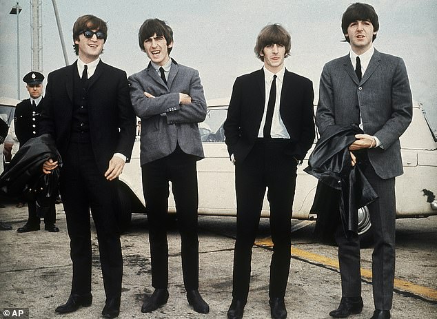 The Beatles,with Ringo restored to health, are seen here at the Liverpool premiere of their first film A Hard Day's Night in July 1964